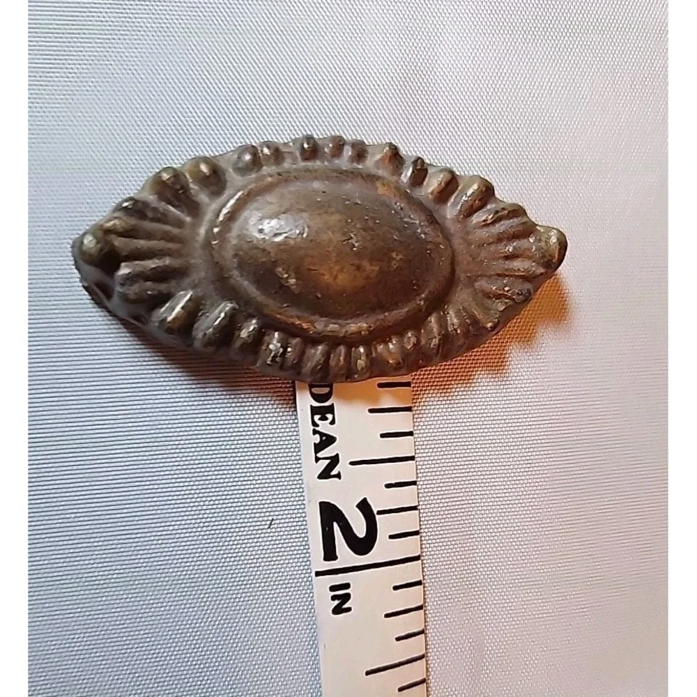Set 2 - Antique Brass Drawer Pulls Dresser or Cabinet Drop Bail 2.5